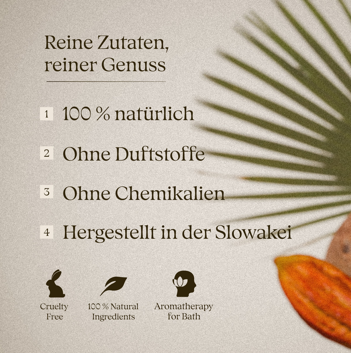 Mount Chocolate 50 g – Badetee: reine Zutaten, ohne Duftstoffe, hergestellt in der Slowakei