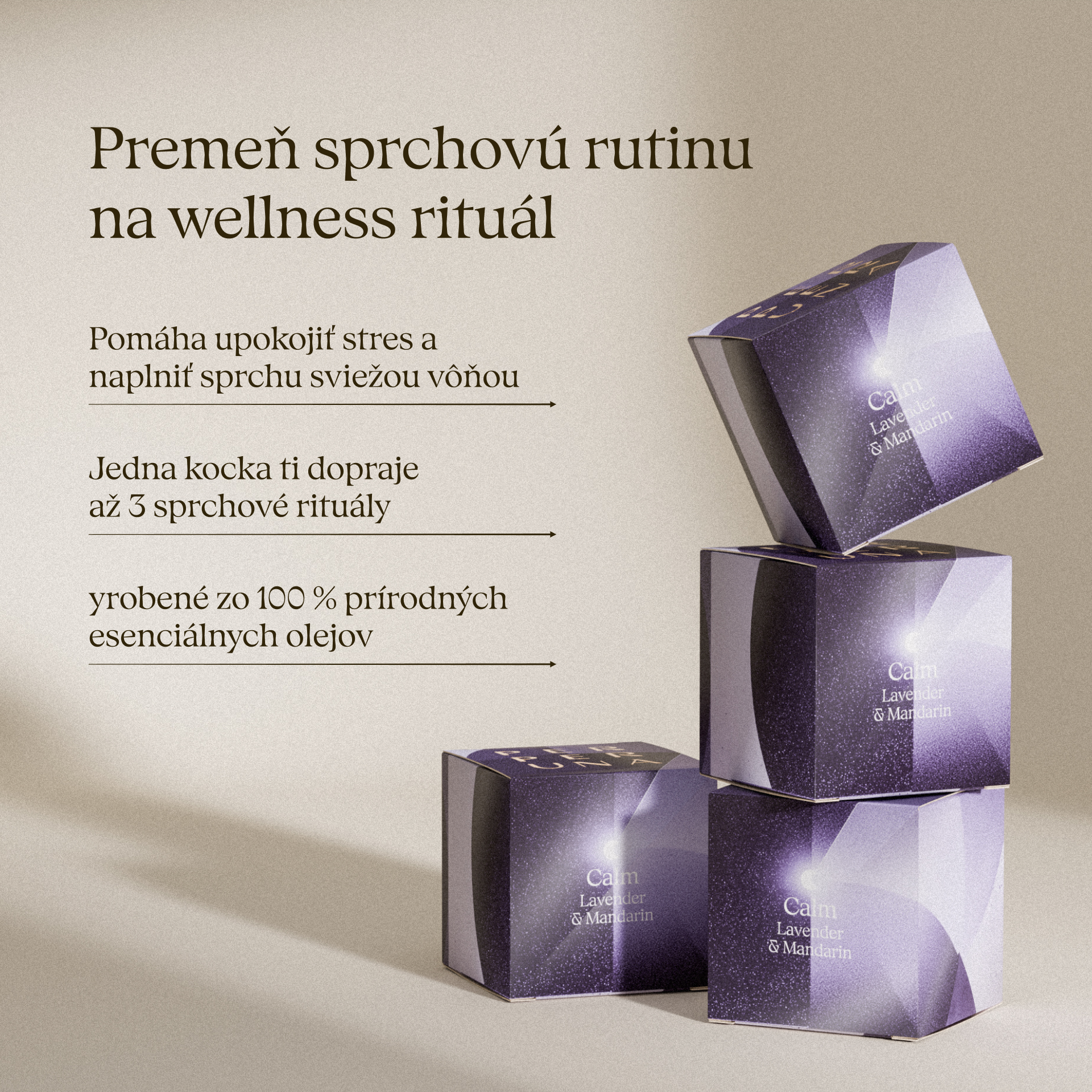Unvollkommene aromatische Duschwürfel