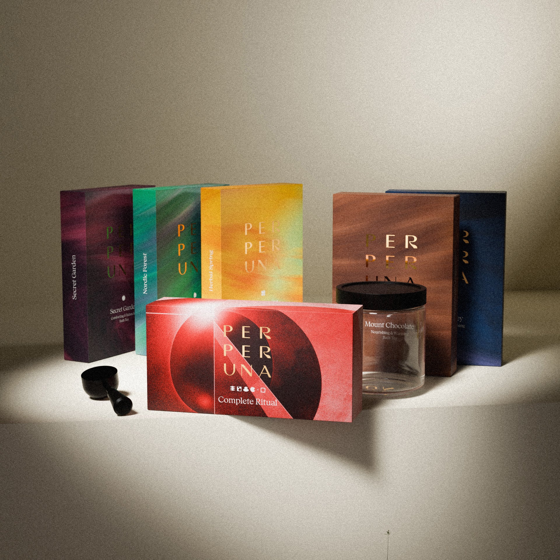 Komplette Aromatherapie-Kollektion für Dusche und Bad