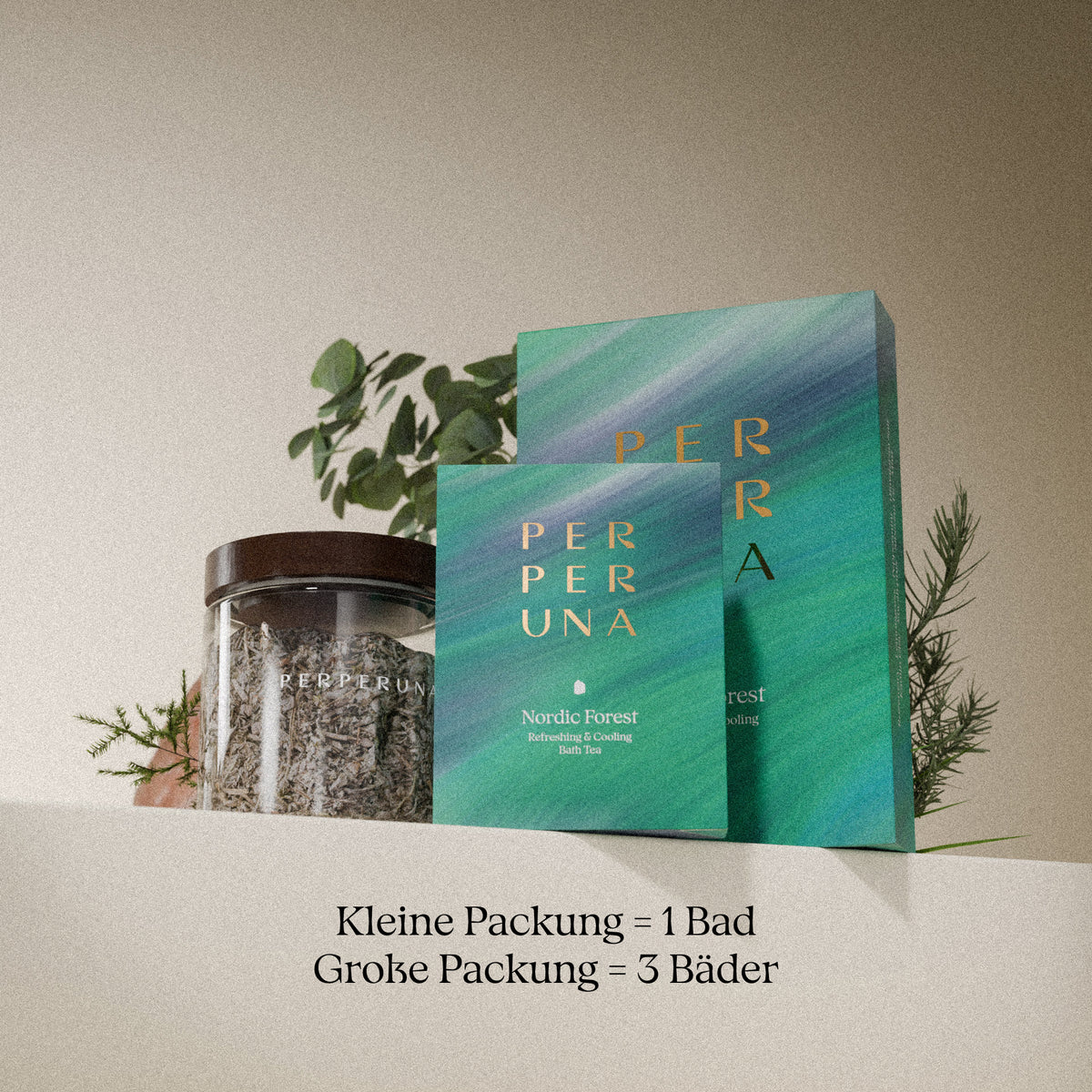 Nordic Forest 50 g – Badetee: kleine Packung = 1 Bad, große Packung = 3 Bäder